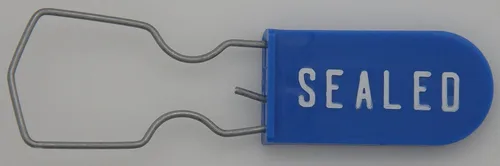 Vista 2 de Candado de alambre de seguridad para medidor eléctrico, paquete de 50 (azul)
