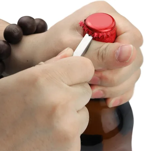 Vista 5 de EDC - Mini llavero Prybar para llevar todos los días, multiherramienta pequeña Prybar, barra de palanca de bolsillo de acero inoxidable resistente