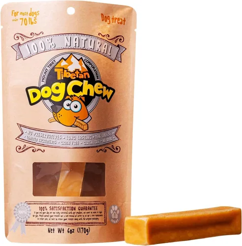 Vista 2 de Tibetan Dog Chew Palitos de queso Yak: golosinas naturales hechas a mano para perros extra grandes, duraderas y fáciles de digerir sin aditivos
