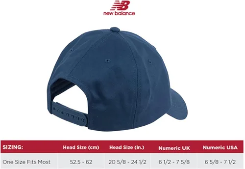 Vista 5 de New Balance Gorra de 6 paneles para estilo de vida y uso atlético, talla única