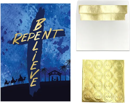 Vista 39 de African American Expressions - Juego de tarjetas navideñas en relieve en caja - Diseños de temporada inspiradores - Juego de 15 (5x7) tarjetas