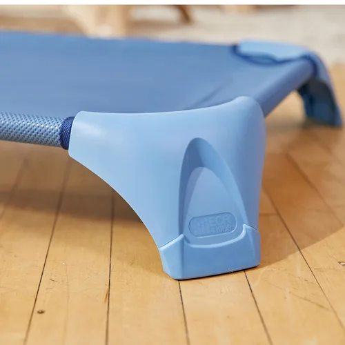 Vista 12 de ECR4Kids Cuna apilable acogedora con almacenamiento, mobiliario para aulas, color azul polvo, paquete de 6