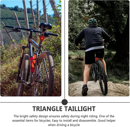 Vista 6 de Kisangel Luz trasera de bicicleta recargable por USB, lámpara de señal de advertencia, luz trasera compacta para bicicleta con correa y cable USB