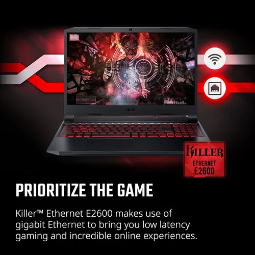 Vista 8 de Acer Nitro 5 AN515-57-79TD - Laptop para juegos Intel Core i7-11800H GPU NVIDIA GeForce RTX 3050 Ti Pantalla IPS FHD de 15.6 pulgadas de 144