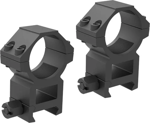Vista 2 de TPO Anillos de alcance Picatinny de 1.181 in con base transparente, montaje de alcance Picatinny de 1.181 in