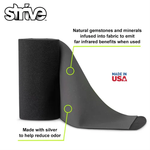 Vista 4 de STRIVE Envoltura de terapia infrarroja de compresión de 6 x 100 pulgadas para muñeca, brazo, pierna, tobillo, codo. Mejora el flujo sanguíneo, Negro