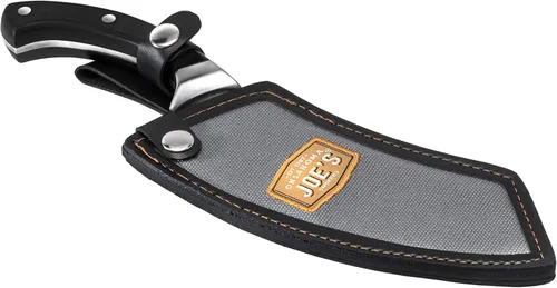 Vista 3 de Oklahoma Joe's Blacksmith Cleaver & Chef Knife con funda y guantes desechables para barbacoa, 50