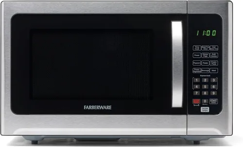 Vista 18 de Farberware Horno microondas de encimera de 0.9 pies cúbicos, 900 vatios de potencia, configuración de cocción automática, descongelación, fácil Negro
