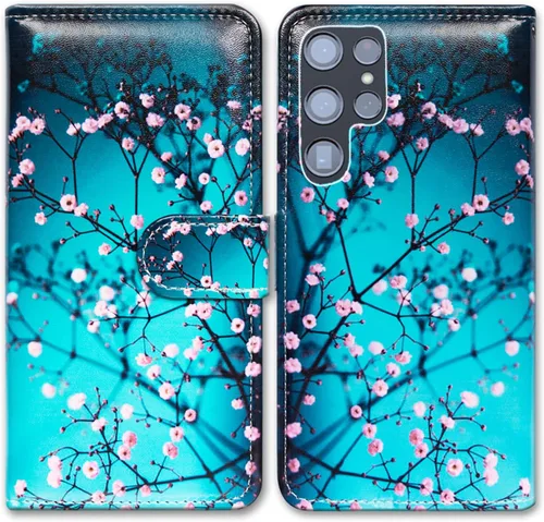 Vista 23 de Bcov Funda para Galaxy S22 Ultra, funda de piel con tapa para Samsung Galaxy S22 Ultra 5G