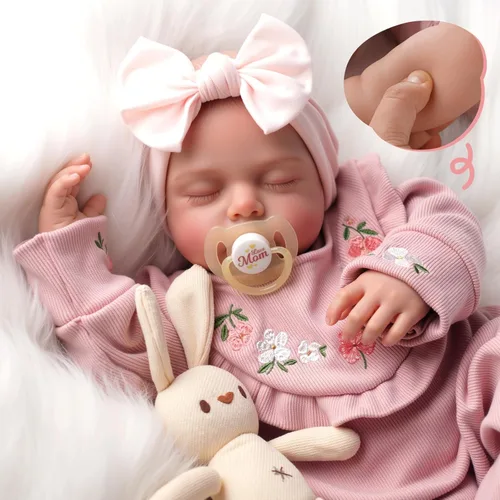 Vista 3 de BABESIDE Muñecas de Bebé Renacidas Realistas - Muñeca de Bebé Recién Nacida Realista de 20 Pulgadas Durmiendo Muñecas de Bebé de la Vida Real