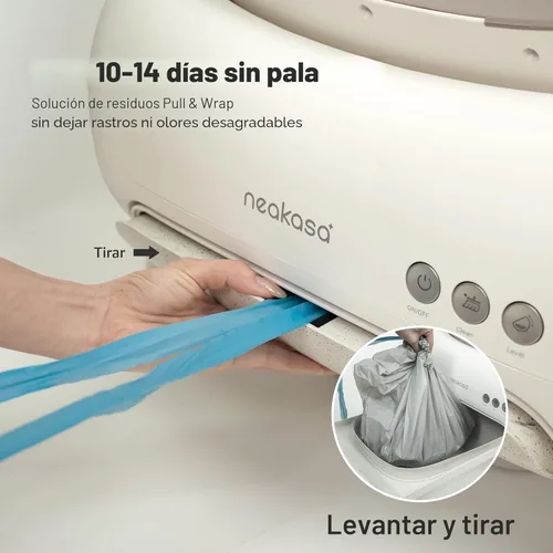 Vista 4 de Neakasa M1 Plus Lite - Caja de arena para gatos autolimpiante con parte superior abierta, caja de arena automática para gatos con control