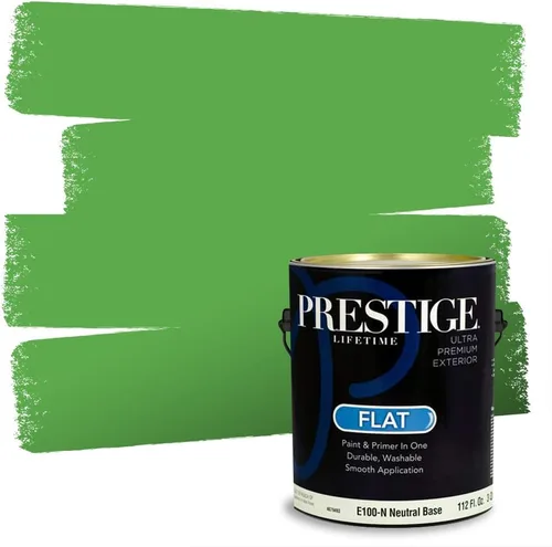 Vista 146 de PRESTIGE Pintura exterior e imprimación en uno, aloe, plano, 1 galón