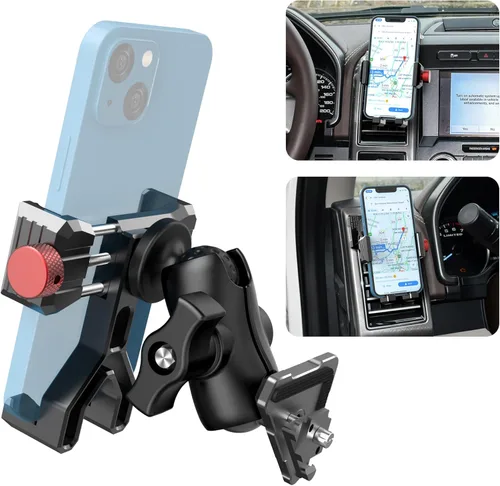 Soporte de teléfono de aluminio con ventilación mejorada para Ford F-150 2015-2020, Expedition 2018-2021, Super Duty 2017-2021, soporte de teléfono
