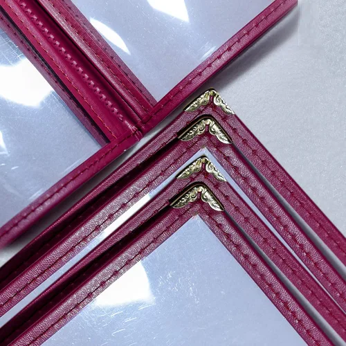 Vista 4 de 2 fundas de menú de 8.5 x 11 pulgadas, 4 páginas 8 vistas, cubiertas transparentes para menú de restaurante, se adapta a papel de tamaño A4, carpeta