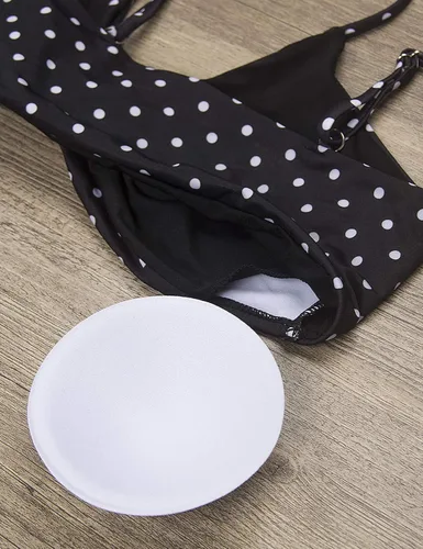 Vista 5 de Blooming Jelly - Conjunto de bikini de cintura alta, traje de baño de dos piezas con nudo en la parte superior para mujer