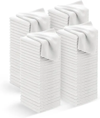 Vista 20 de Avalon Towels Paños de limpieza de microfibra (paquete de 48) – Tamaño 16 x 16 pulgadas, trapos de limpieza altamente absorbentes, sin pelusa