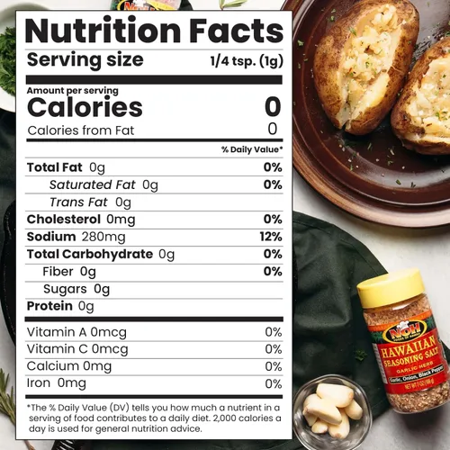 Vista 2 de NOH Sal de condimento hawaiano, botella agitadora de 7 onzas (paquete de 1), mezcla de hierbas de ajo sin MSG, auténtico condimento de sal