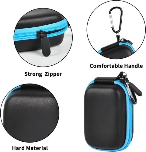 Vista 4 de Estuche de transporte para altavoz Noxgear de 1.49 oz con clip Bluetooth, con clip magnético, altavoces portátiles inalámbricos, mini caja de Negro