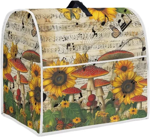 Vista 14 de Birds Flower Pattern Kitchen Aid Mixer Cover, Food Processor Cover with Top Handle and Storage Pocket, Dust Cover for Kitchen Stand Mixer or Coffee