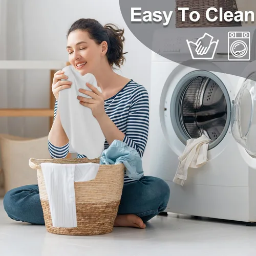 Vista 5 de Funda elástica para tapa de inodoro de elastano, funda gruesa para asiento de inodoro para baño, funda de inodoro suave y lavable, se adapta a