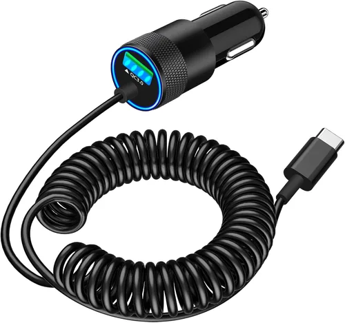 Vista 11 de [Apple MFi Certified] iPhone 17 Car Charger Fast Charging, Braveridge 2Pack 75W USB-C PD&QC Power Cigarette Lighter + Type-C Braided Cable for