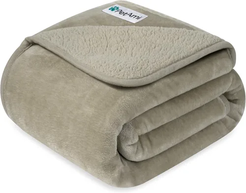 Vista 18 de PetAmi Manta impermeable para perros y gatos, a prueba de orina, reversible, forro polar suave, lavable, 24 x 32 pulgadas, color beige