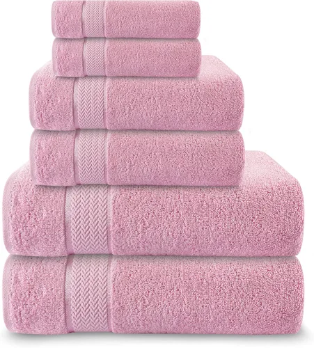 Vista 58 de Toallas de baño de lujo, 100% algodón, ultra suaves, de felpa, gruesas, esponjosas, altamente absorbentes, de secado rápido, para el hogar