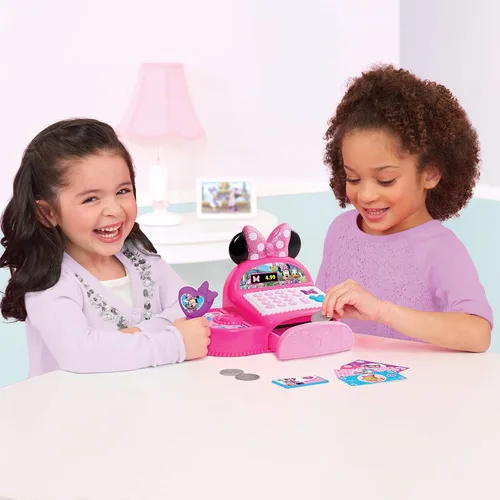 Vista 2 de Just Play - Caja registradora Disney Junior Minnie Mouse Bowtique, juguetes para niños a partir de 3 años