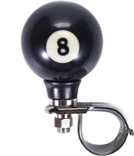 Vista 3 de Suicide Knob Bola 8 Volante Giratorio Redondo Mango de Potencia de Conducción Giratorio Ajuste Universal para la Mayoría de Vehículos Automóviles