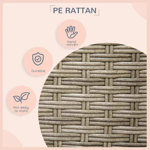 Vista 5 de PawHut Casa de mimbre para perros al aire libre con toldo, cama de ratán elegante para perros exteriores con cojín suave resistente al agua, casa