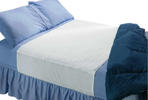 Vista 7 de Almohadilla de cama absorbente estilo silla de montar con lados metidos (34 x 52 pulgadas), impermeable, lavable, 300 veces para incontinencia