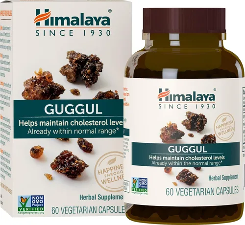 Himalaya Guggul - Soporte hepático a base de hierbas para desintoxicación hepática, colesterol, soporte HDL y LDL, vegano, sin OMG, sin gluten, 720