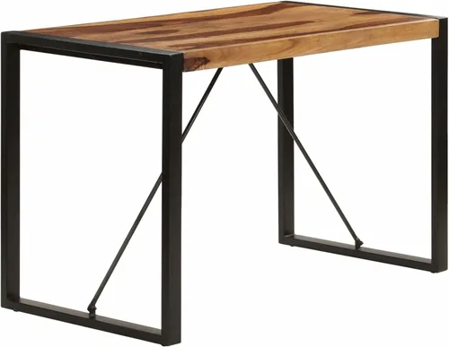 Vista 5 de BaraSh Mesa de comedor Mesa de comedor de madera Redonda Mesa de comedor de madera para Comedor 47.2"x23.6"x29.9" Madera maciza de Sheesham