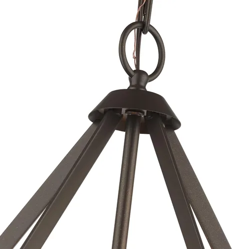 Vista 8 de Livex Lighting 40923-01 Lámpara de araña de tres luces de transición/montaje de techo de Prism Collection Acabado, latón antiguo