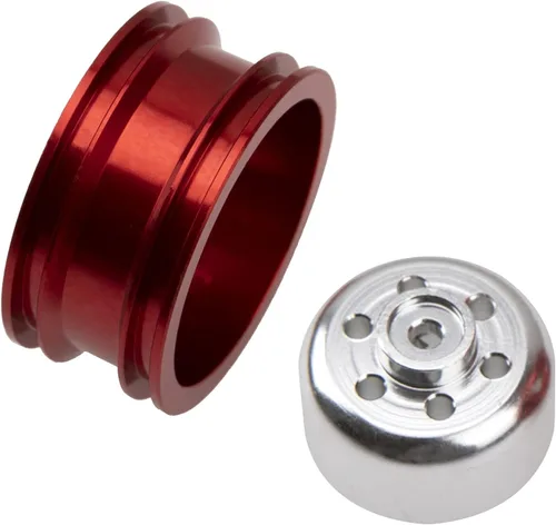 Vista 5 de Buje de llanta de metal a control remoto compatible con WPL B1 B14 B16 B24 B36 C14 C24 C34 B36 1/16 RC Car (rojo)