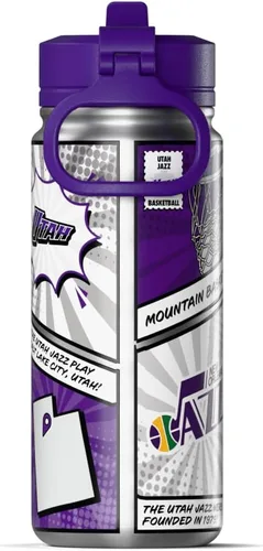 Vista 13 de Hydrapeak x NBA Los Angeles Lakers Botella de agua de 591 ml de acero inoxidable, botella deportiva con doble pared aislada con licencia