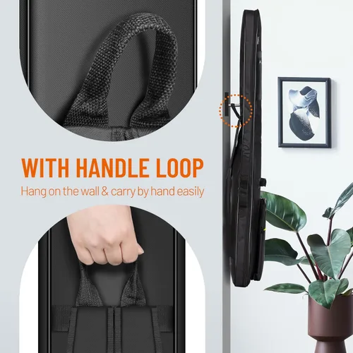 Vista 2 de Funda para Bajo Eléctrico CAHAYA con Acolchado de 0.3 Pulgadas, Mochila Rígida, Estuche Blando, Negro, CY0222