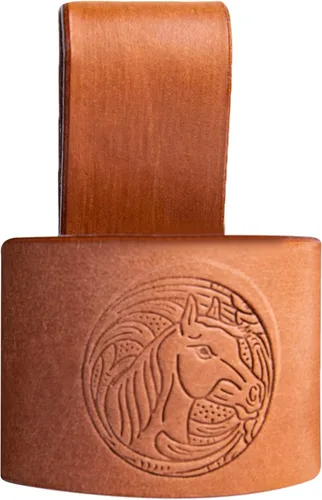 Vista 6 de Hulara Handmade Genuine Leather Axe Holster with Belt Loop Hammer Holder for Tool Belt Hammer Holster Axe Hatchet Sheath Viking Axe Small Hammer