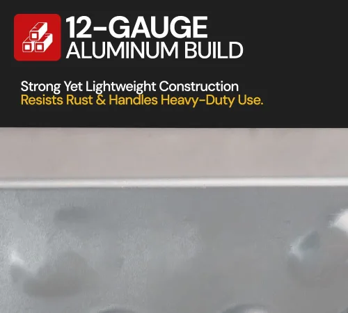Vista 2 de Mytee Products Pieza de repuesto de escalones de aluminio para caja de herramientas de sillín de 12 pulgadas de ancho, juego de 2 piezas, diseño