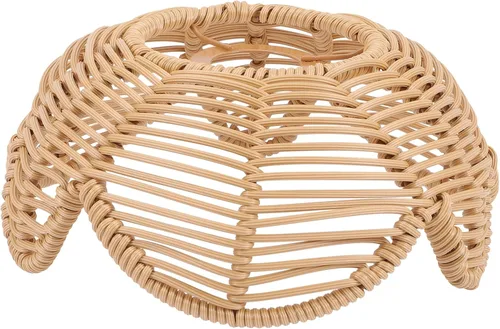 Pantalla de lámpara de techo de ratán tejida con forma de flor, lámpara de araña tejida con forma de flor, iluminación tejida, lámpara de techo