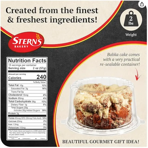 Vista 2 de Cinnamon Babka Pastel de café, pasteles de desayuno artesanales Regalos de comida de cumpleaños para mujeres Kosher, sin lácteos, sin nueces