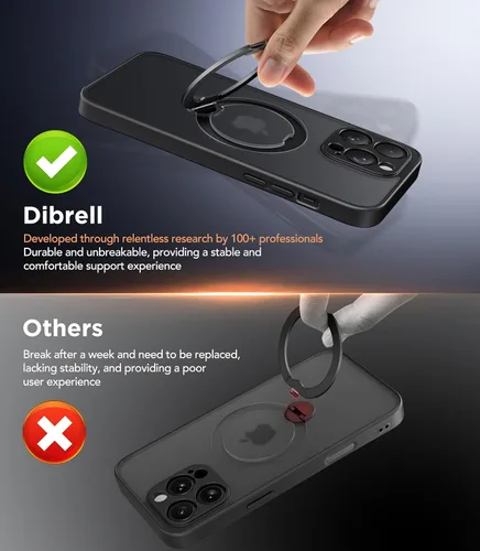 Vista 2 de Funda magnética mejorada para iPhone 14 Pro, soporte irrompible y magnético, protección de grado militar, funda para teléfono compatible