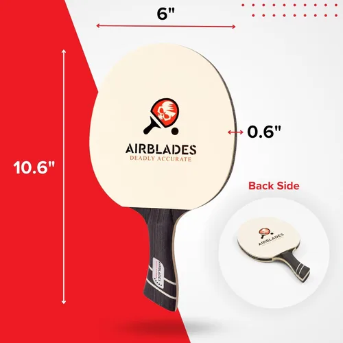 Vista 3 de Pala profesional de ping pong con estuche rígido de transporte Raqueta de tenis de mesa profesional Pala de tenis de mesa con mango ergonómico