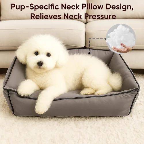 Vista 3 de Cama de perro impermeable Oxford, alfombrilla plegable para jaula para perros pequeños y medianos, almohadilla ortopédica para mascotas con algodón