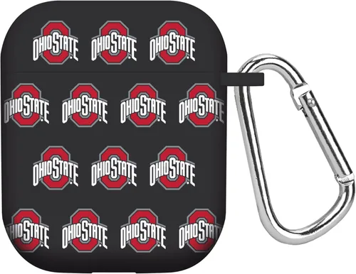 Vista 5 de AFFINITY BANDS Ohio State Buckeyes - Funda HD con nombre personalizado compatible con Apple AirPods Gen 1 y 2 (negro)