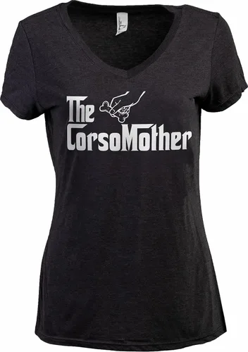 Vista 23 de The Dogmother Divertida camiseta con cuello en V para mujer, con cuello en V (italiano) Greyhound
