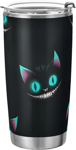 Vista 8 de xigua Vaso de 20 onzas con tapa y pajilla, vaso de acero inoxidable aislado al vacío, reutilizable, de doble pared, taza de café de viaje