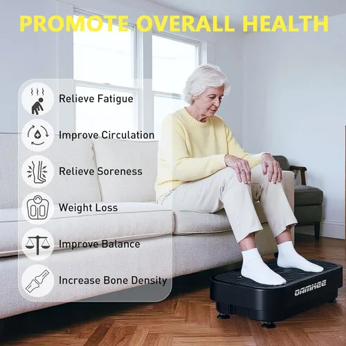 Vista 6 de Vibrating Board Exercise Machine, Vibrating Platform for Lymphatic Drainage, 120 Speeds, Upgraded Vibrating Board for Weight Loss, Full Body Workout