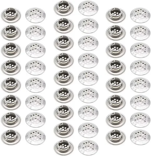 50 rejillas de ventilación circulares de 0.748 in de acero inoxidable de ventilación redonda de malla de ventilación para cocina, baño, armario