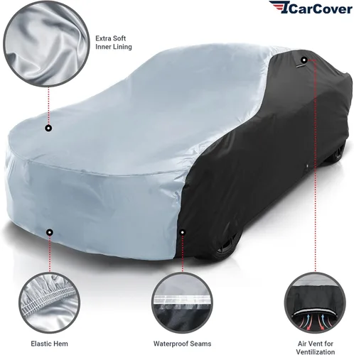 Vista 2 de iCarCover Funda premium Plus para automóvil para Chevy El Camino 1959-1960, impermeable, para todo tipo de clima, lluvia, nieve, rayos UV, protector